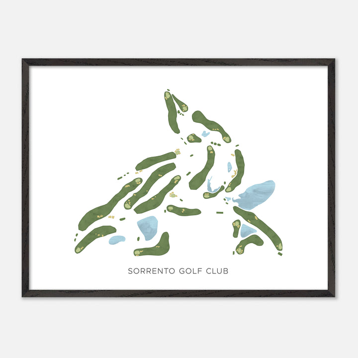 Print of Sorrento Golf Club Modern Map