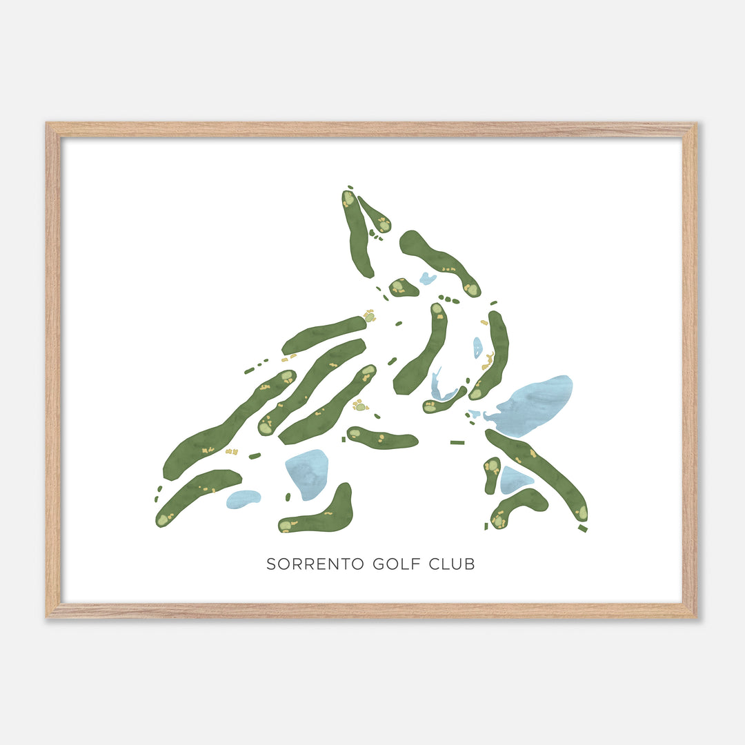 Print of Sorrento Golf Club Modern Map