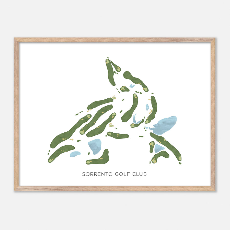 Print of Sorrento Golf Club Modern Map