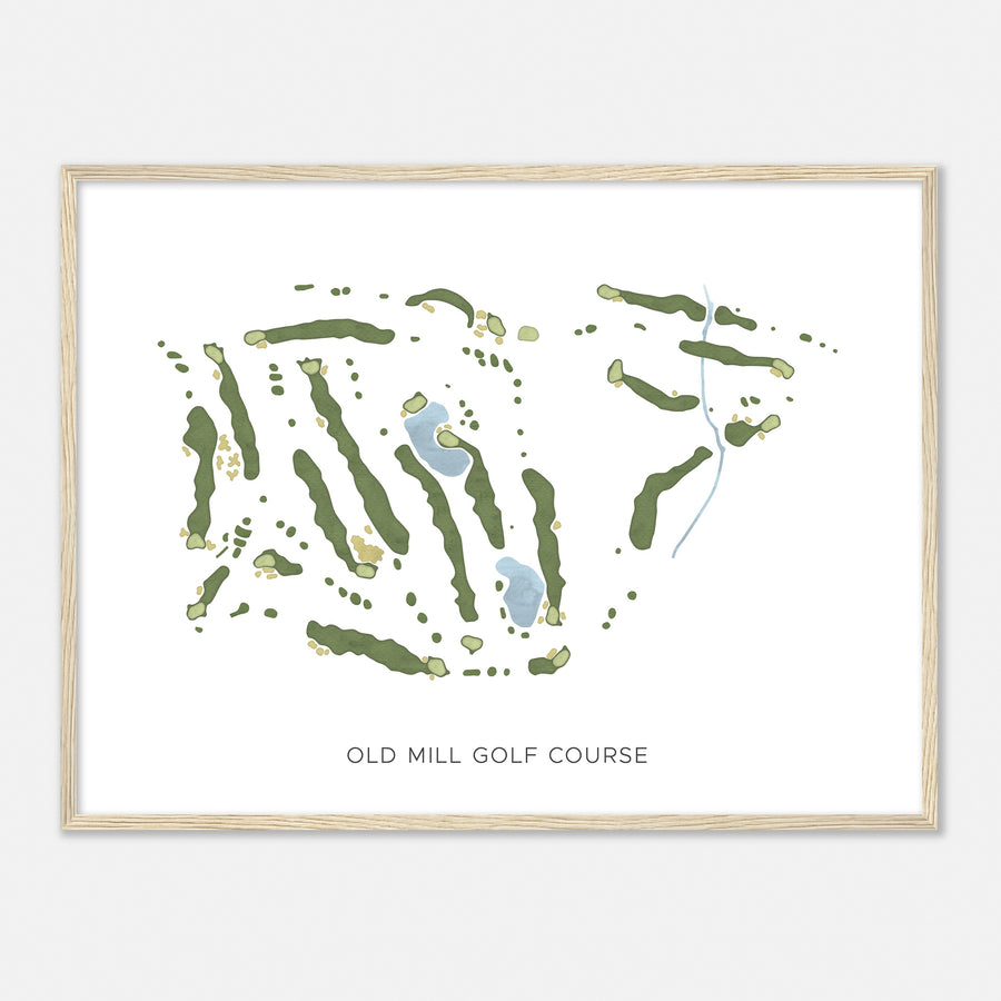 Print of Old Mill Golf Course Modern Map