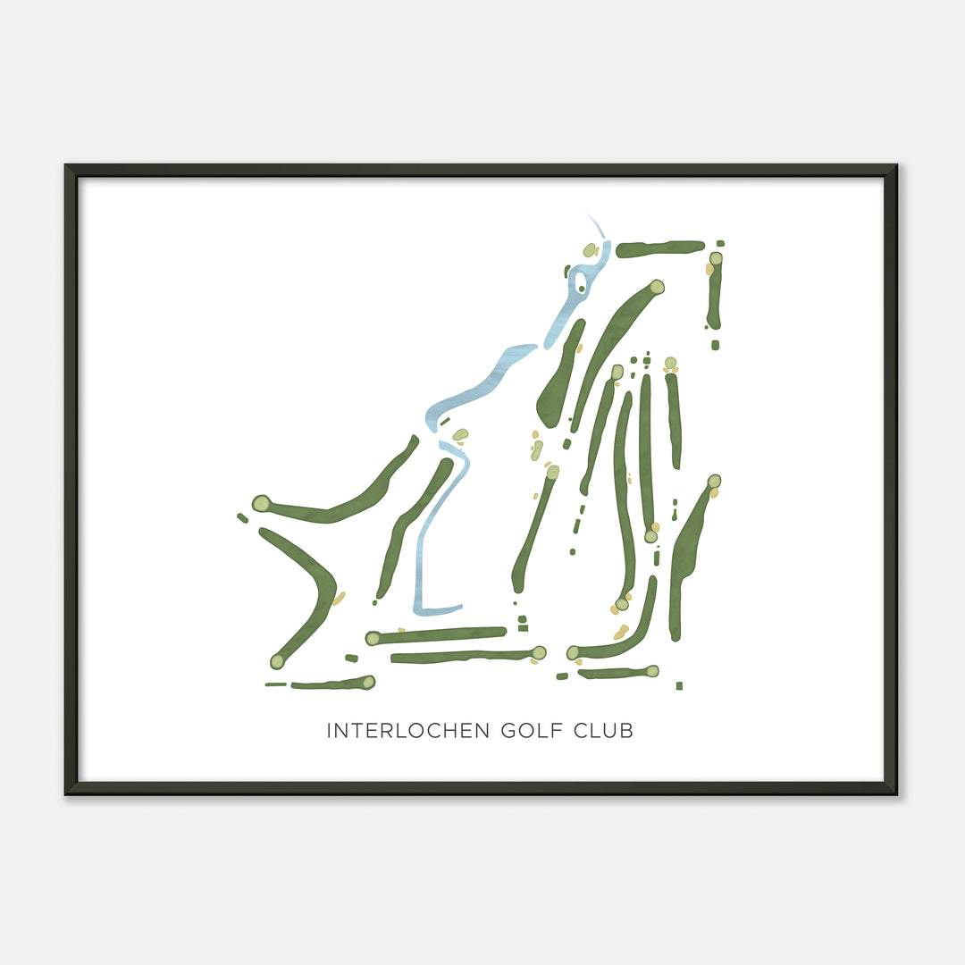 Print of Interlochen Golf Club Modern Map