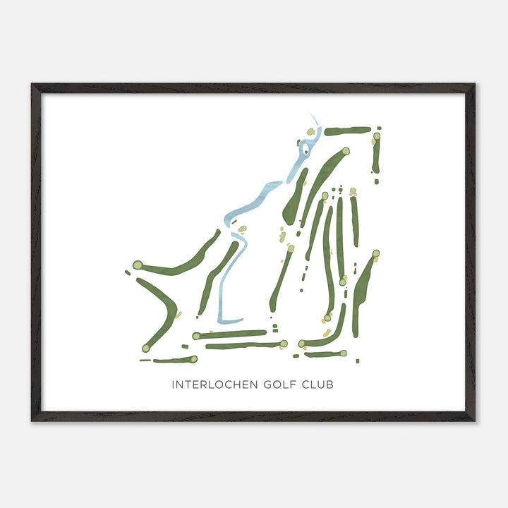 Print of Interlochen Golf Club Modern Map