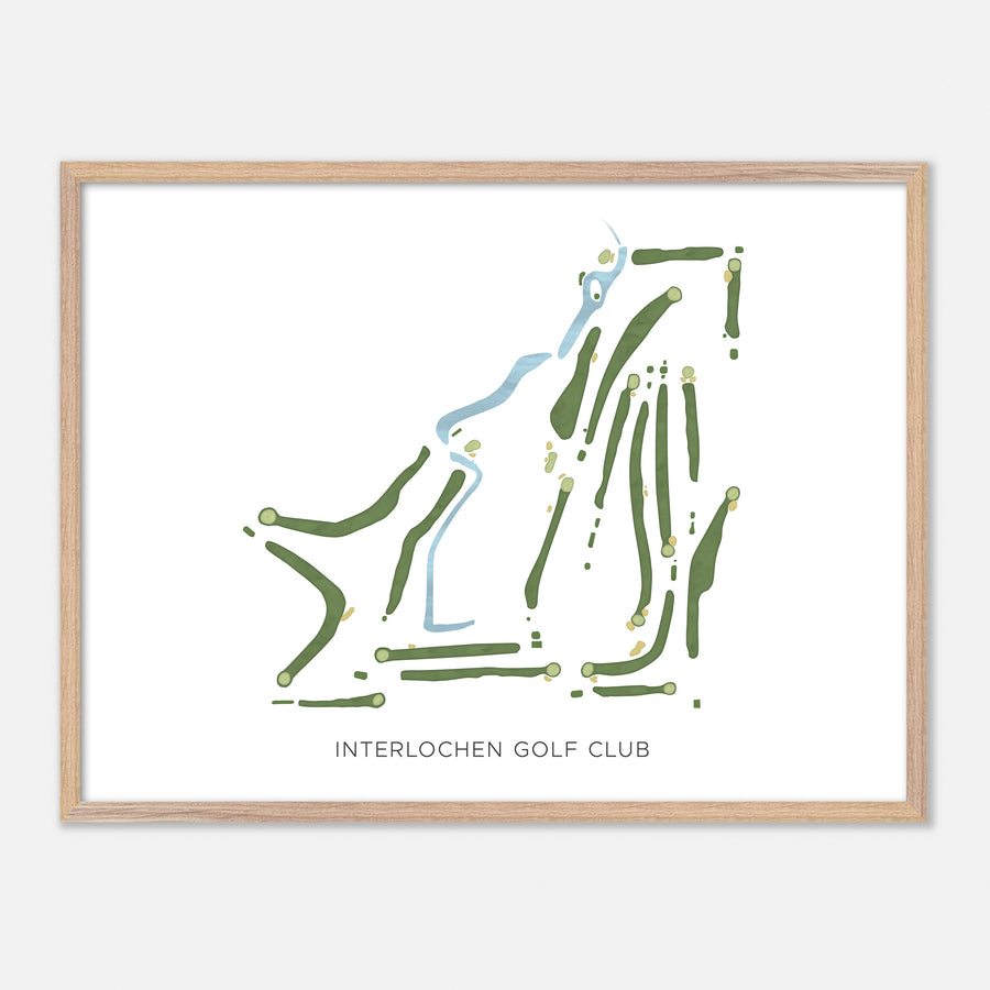 Print of Interlochen Golf Club Modern Map