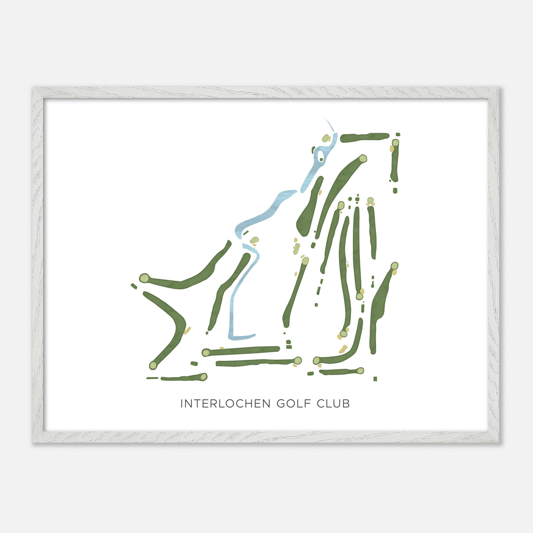 Print of Interlochen Golf Club Modern Map