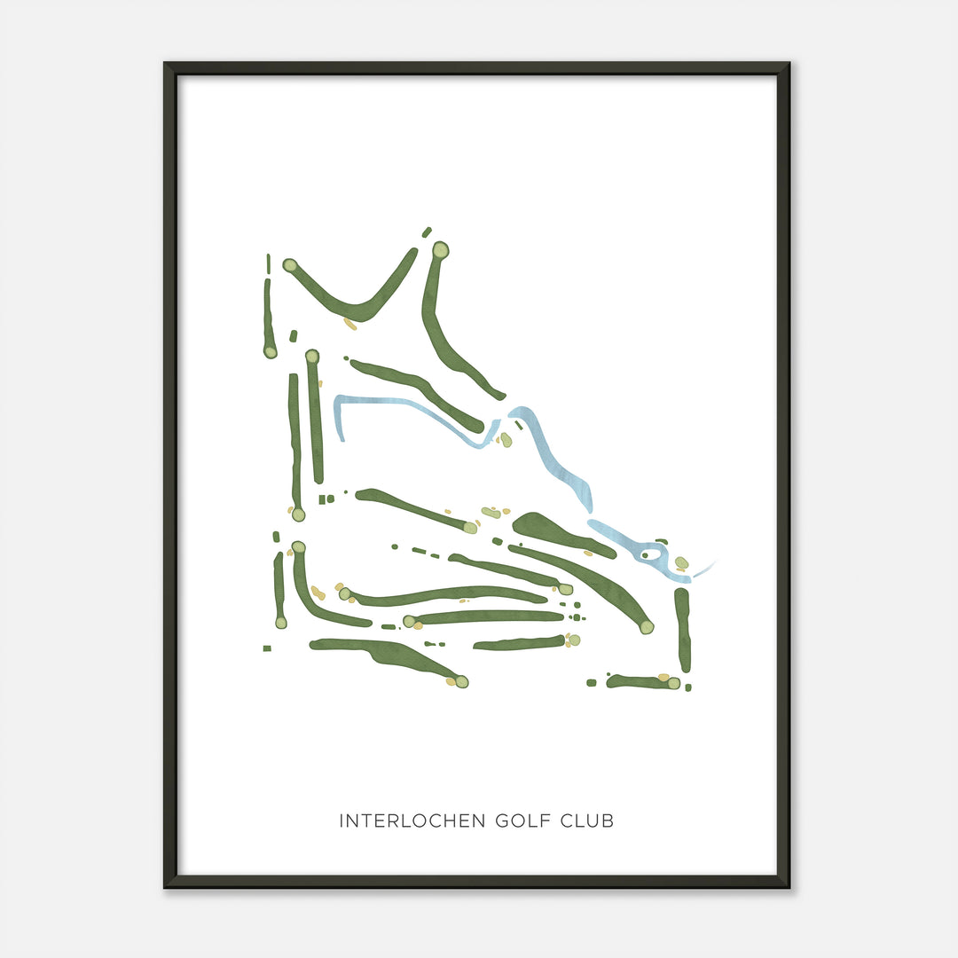 Print of Interlochen Golf Club Modern Map