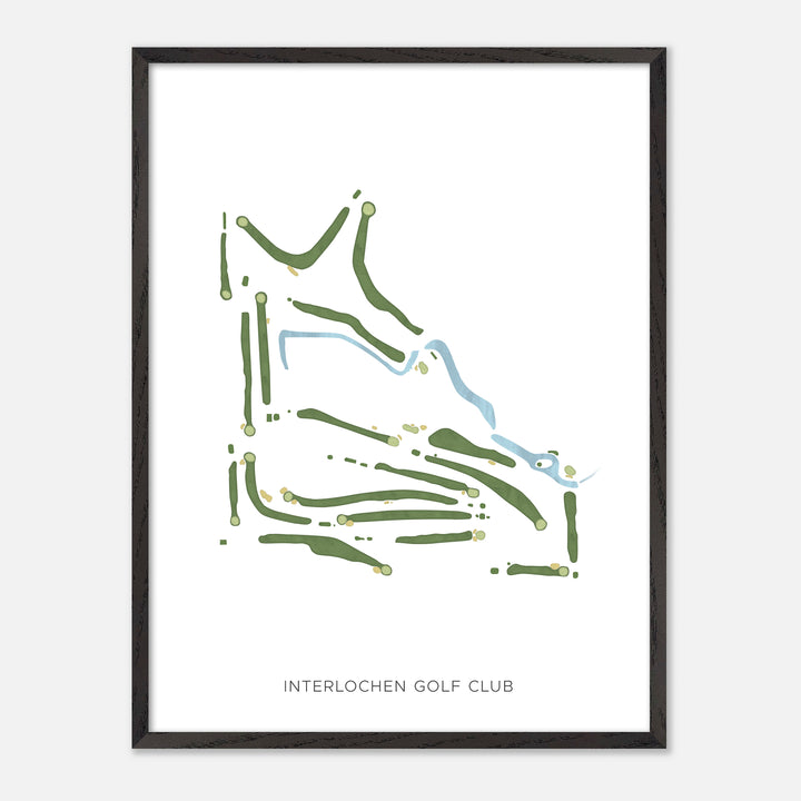 Print of Interlochen Golf Club Modern Map