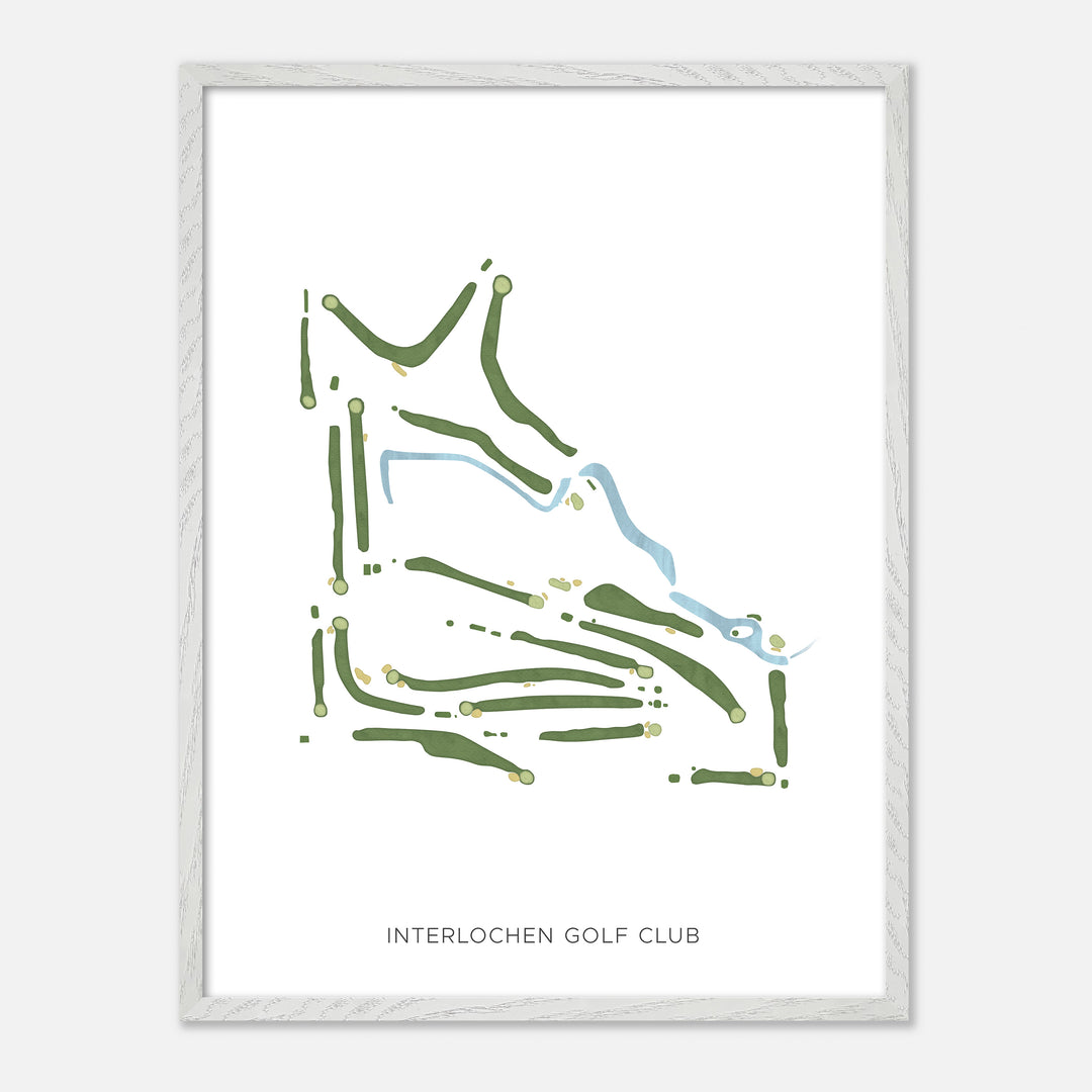 Print of Interlochen Golf Club Modern Map