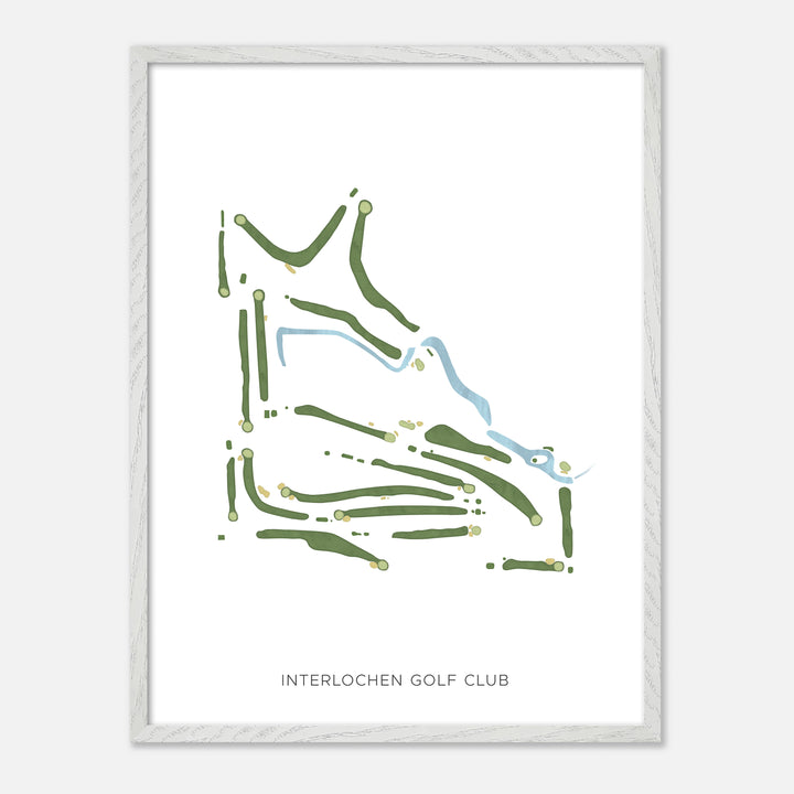 Print of Interlochen Golf Club Modern Map