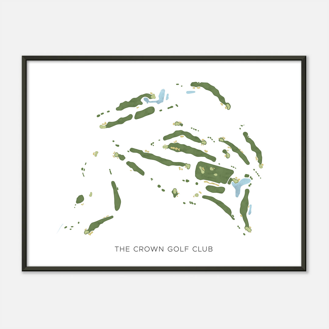Print of The Crown Golf Club Modern Map