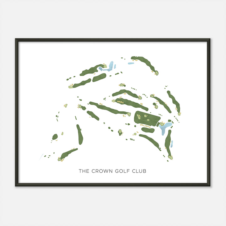 Print of The Crown Golf Club Modern Map