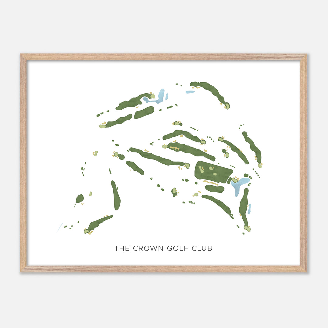 Print of The Crown Golf Club Modern Map