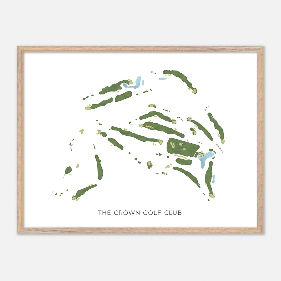 Print of The Crown Golf Club Modern Map