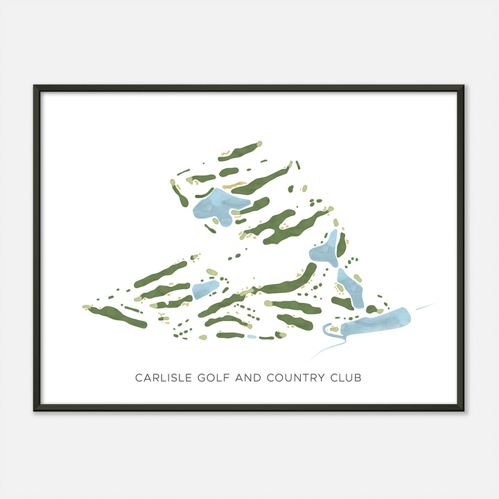 Print of Carlisle Golf And Country Club Modern Map
