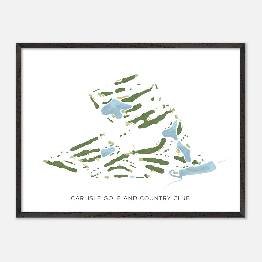 Print of Carlisle Golf And Country Club Modern Map