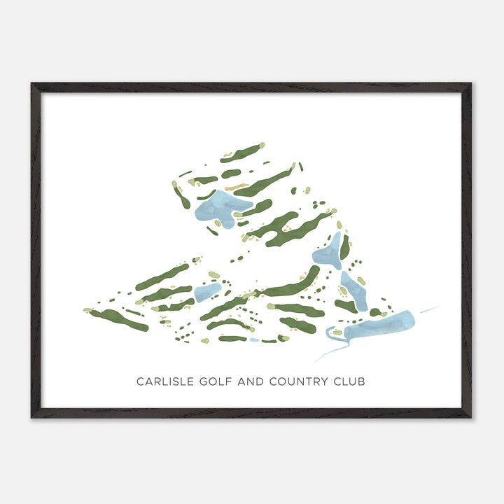 Print of Carlisle Golf And Country Club Modern Map