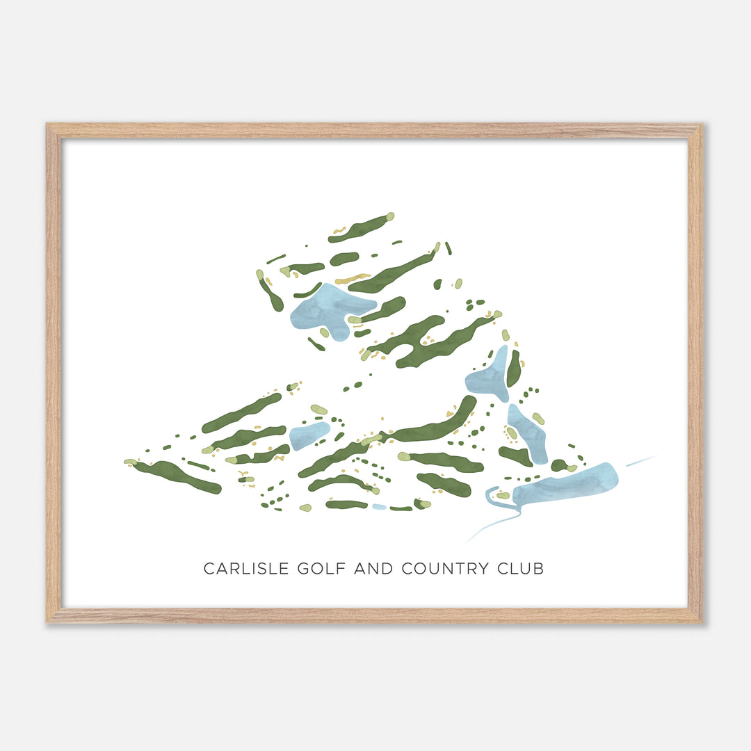 Print of Carlisle Golf And Country Club Modern Map