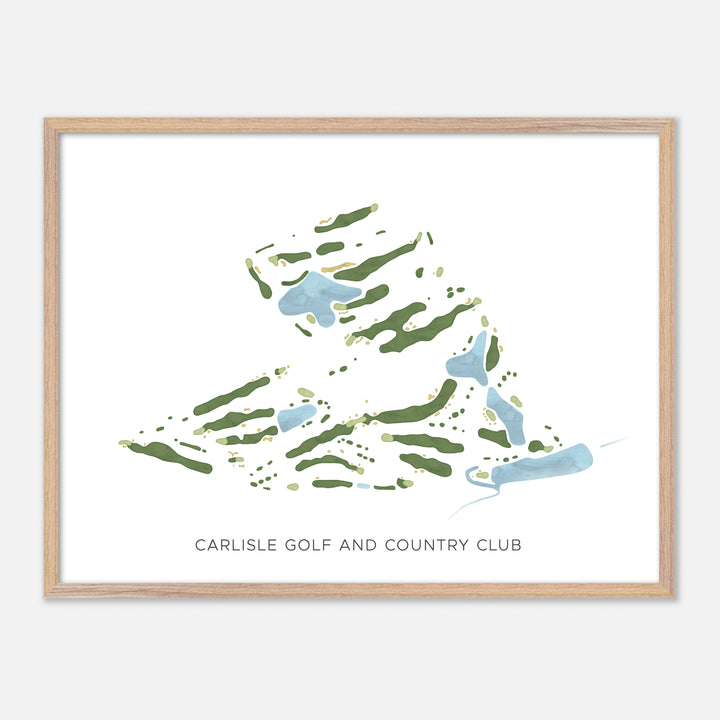 Print of Carlisle Golf And Country Club Modern Map