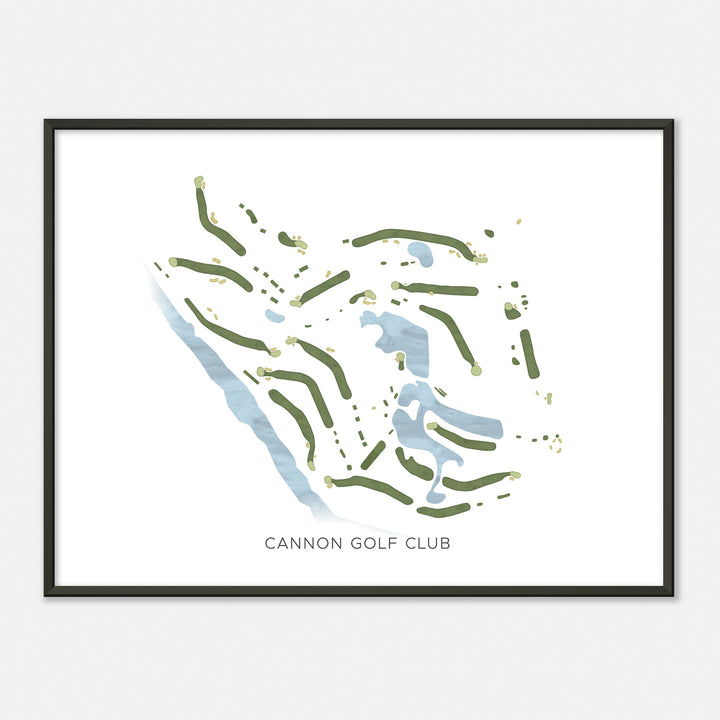Print of Cannon Golf Club Modern Map