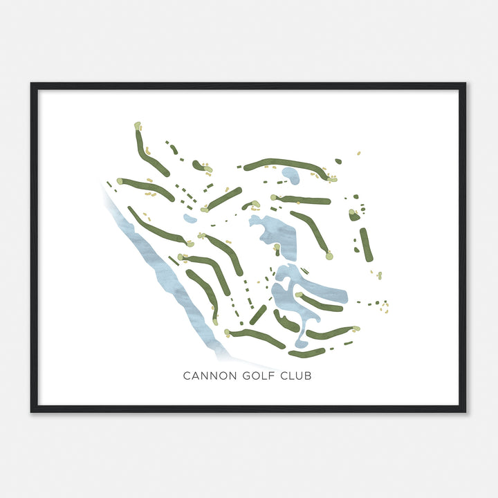 Print of Cannon Golf Club Modern Map