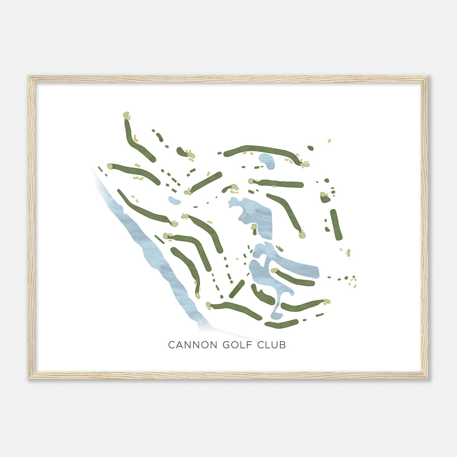 Print of Cannon Golf Club Modern Map