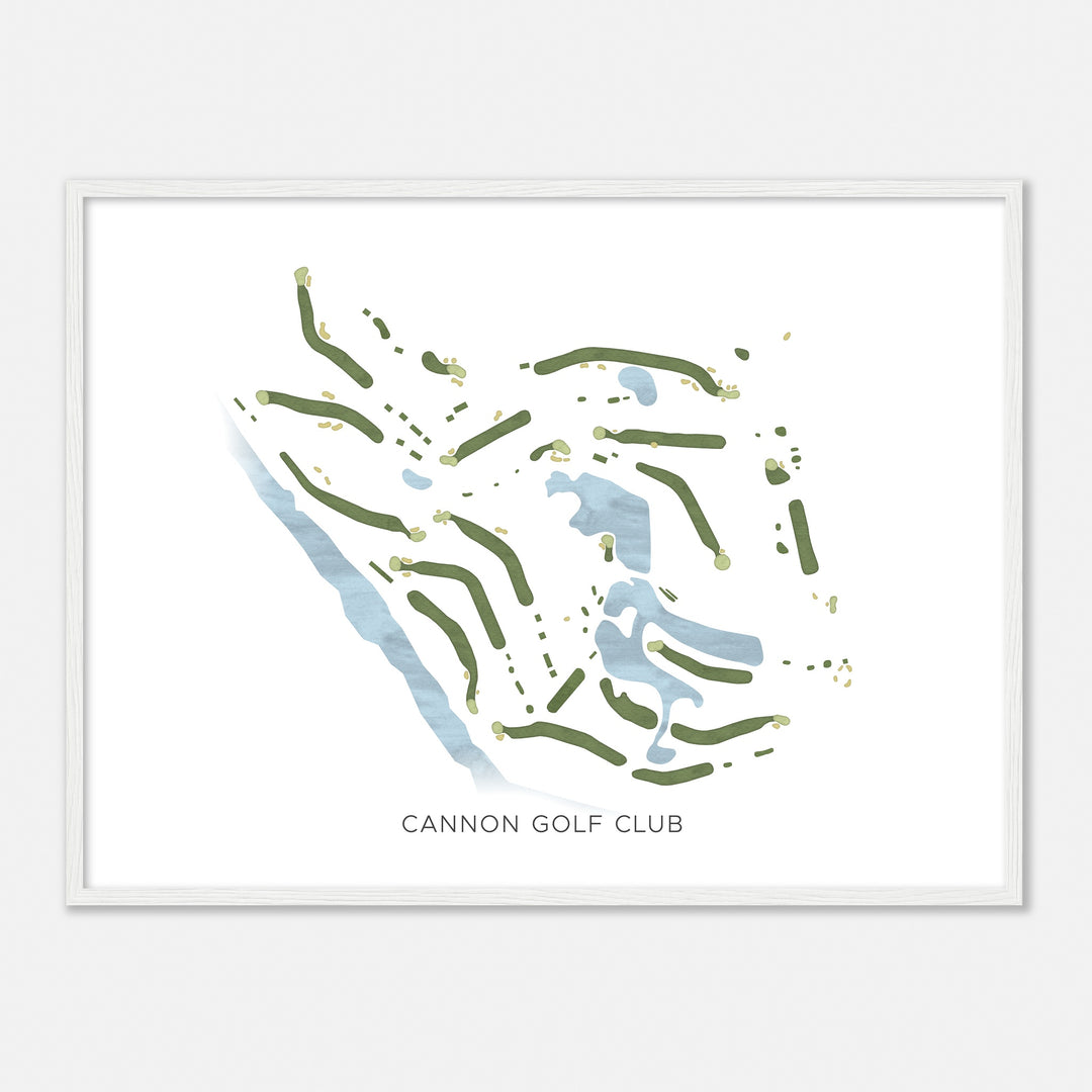 Print of Cannon Golf Club Modern Map