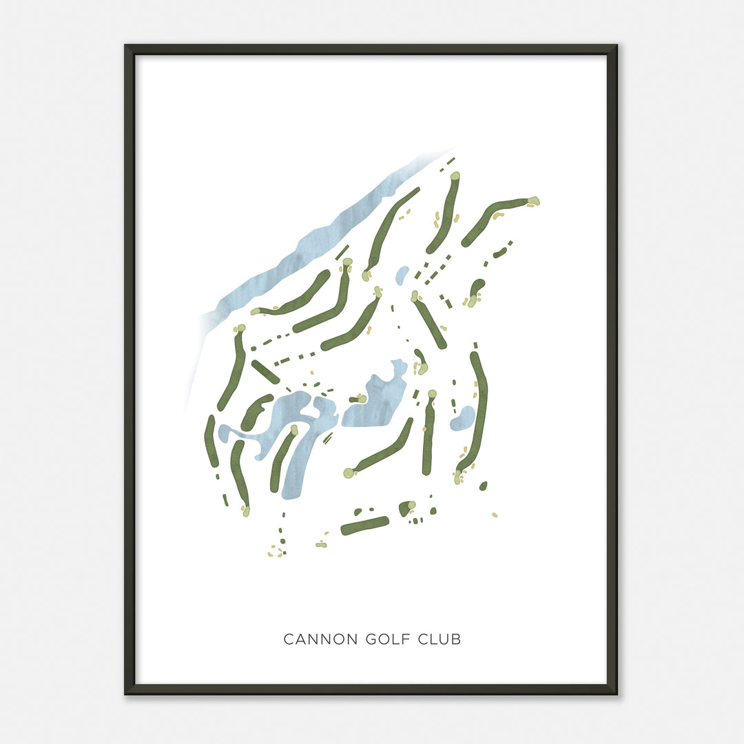Print of Cannon Golf Club Modern Map