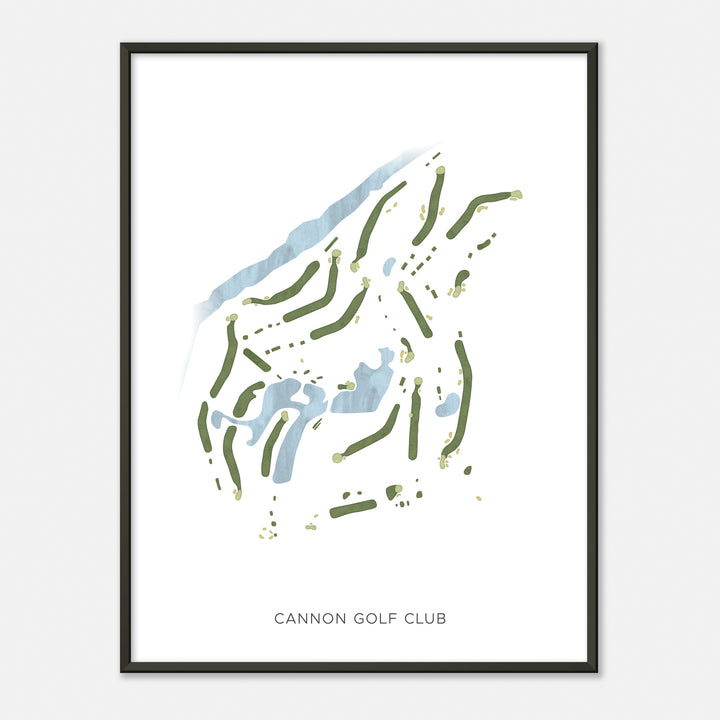Print of Cannon Golf Club Modern Map