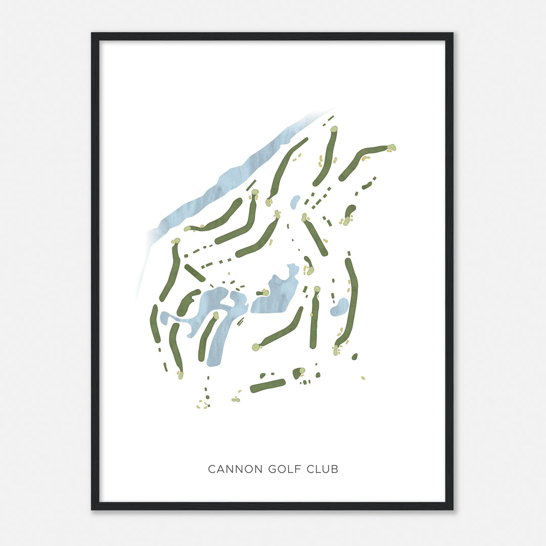 Print of Cannon Golf Club Modern Map