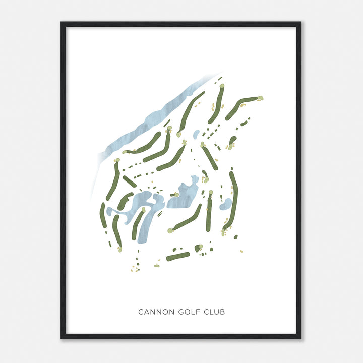 Print of Cannon Golf Club Modern Map