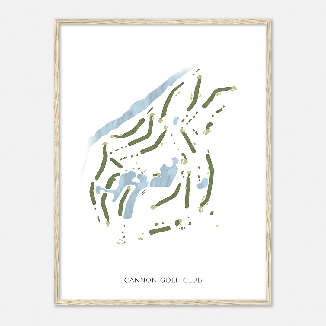 Print of Cannon Golf Club Modern Map