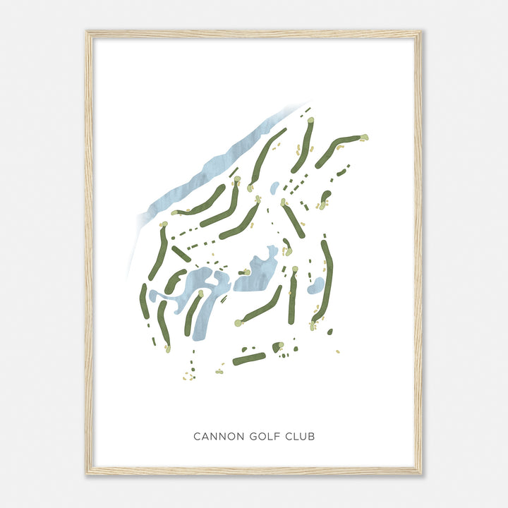 Print of Cannon Golf Club Modern Map