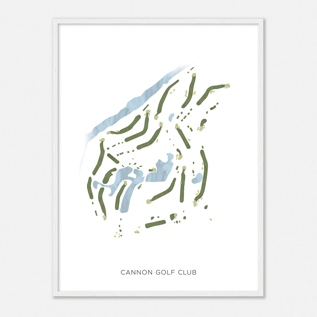 Print of Cannon Golf Club Modern Map