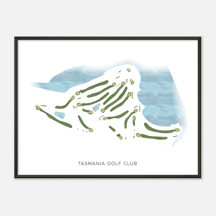 Print of Tasmania Golf Club Modern Map