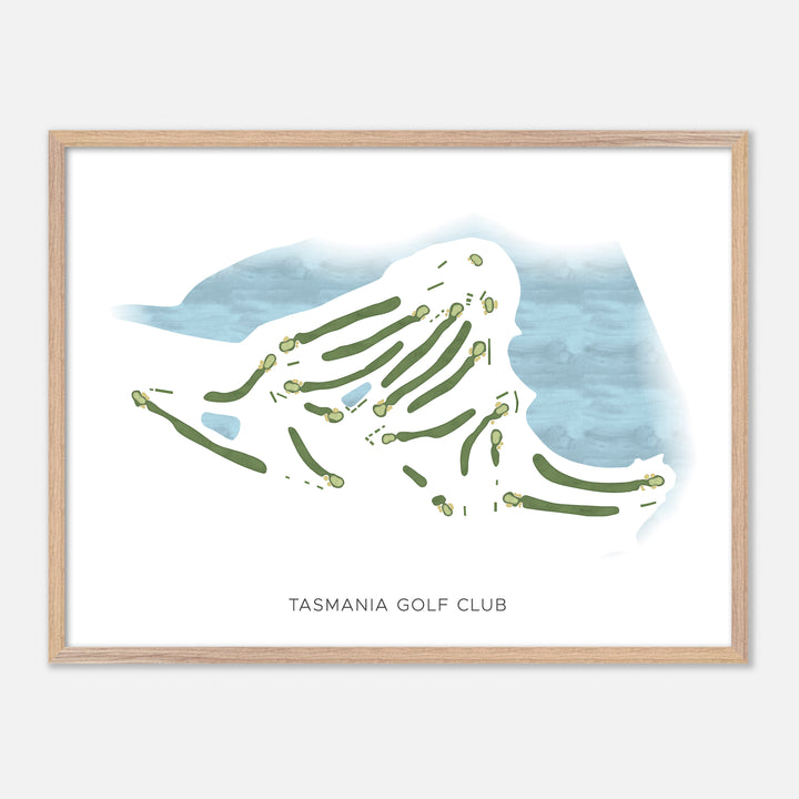 Print of Tasmania Golf Club Modern Map