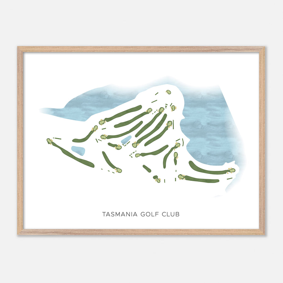 Print of Tasmania Golf Club Modern Map