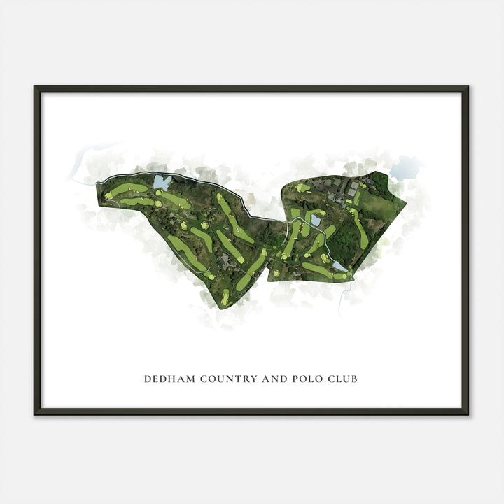 Print of Dedham Country And Polo Club Classic Map