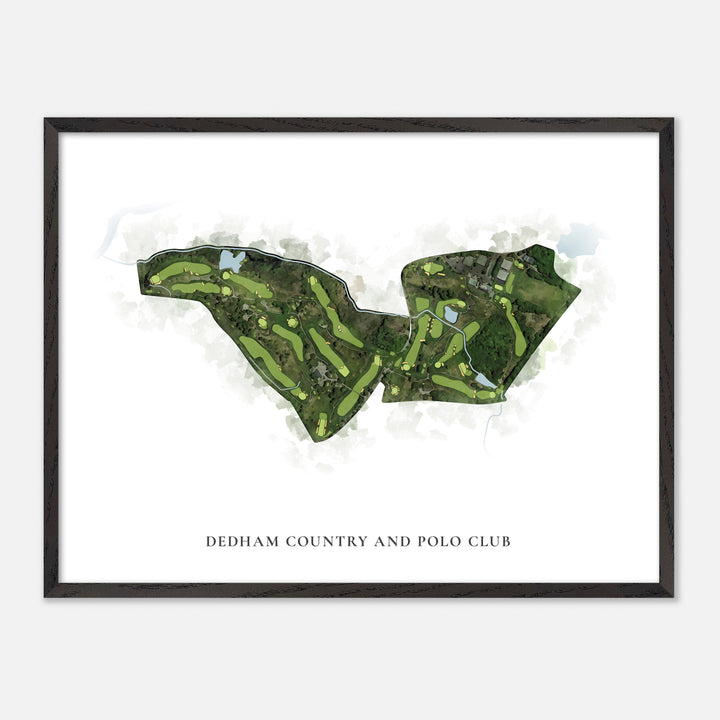 Print of Dedham Country And Polo Club Classic Map