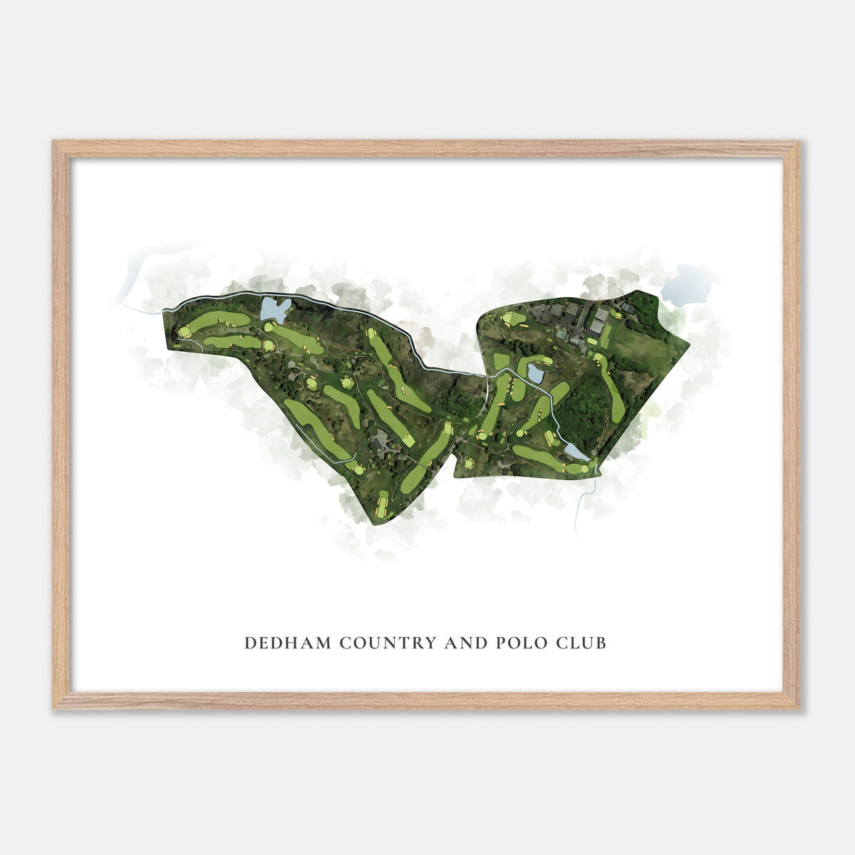 Print of Dedham Country And Polo Club Classic Map