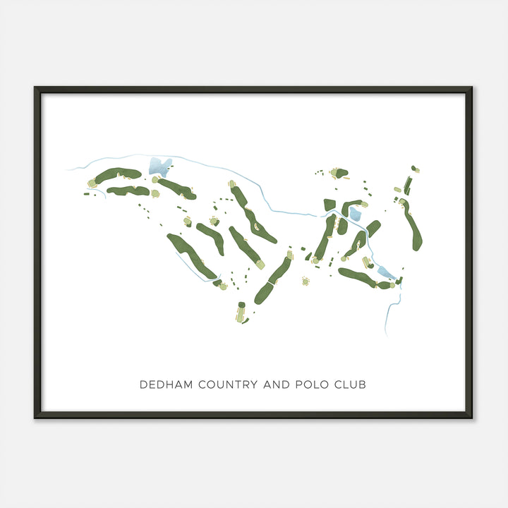 Print of Dedham Country And Polo Club Modern Map
