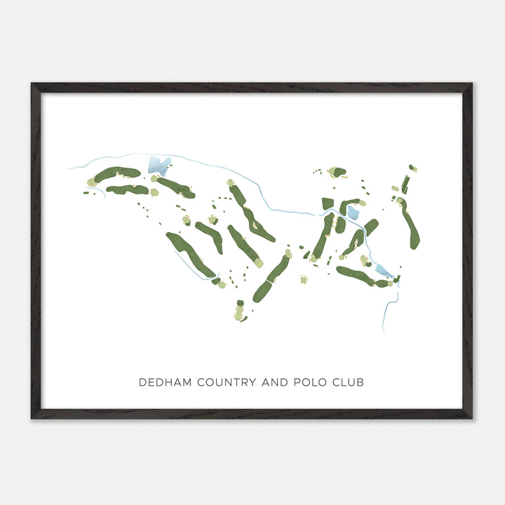 Print of Dedham Country And Polo Club Modern Map