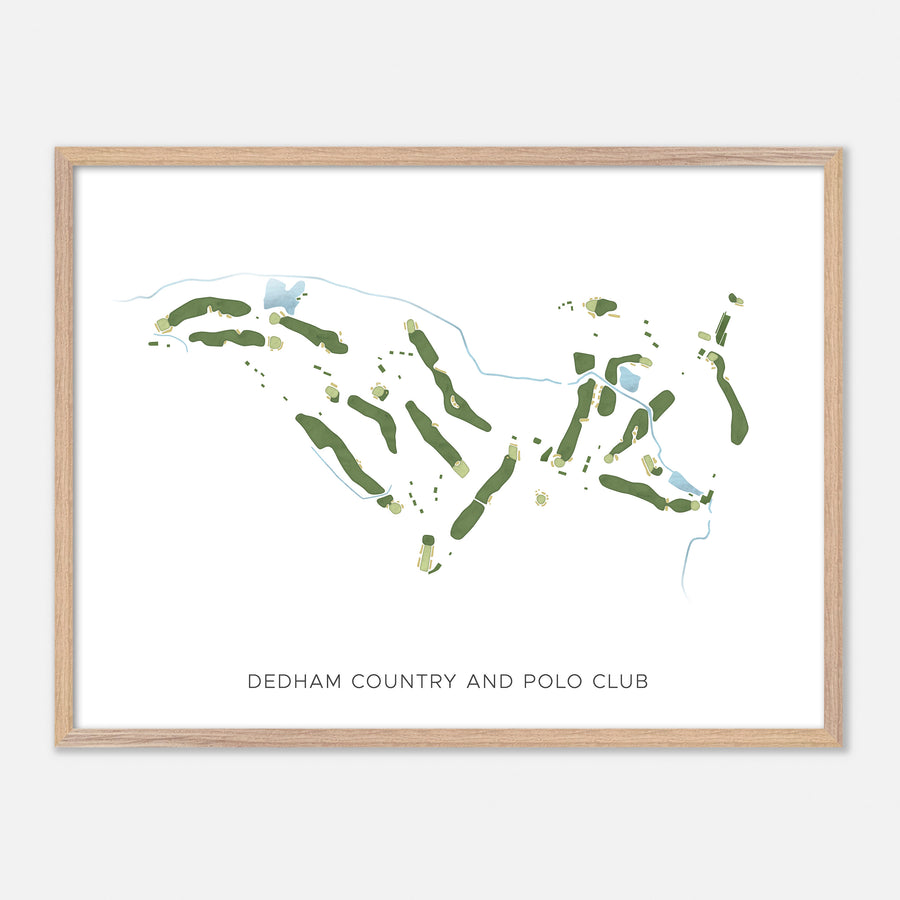 Print of Dedham Country And Polo Club Modern Map