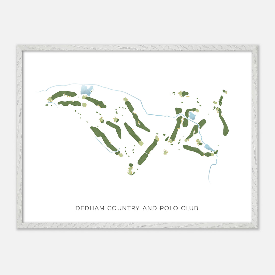 Print of Dedham Country And Polo Club Modern Map