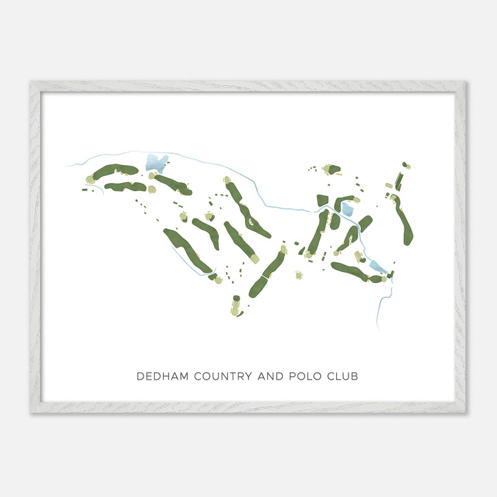 Print of Dedham Country And Polo Club Modern Map