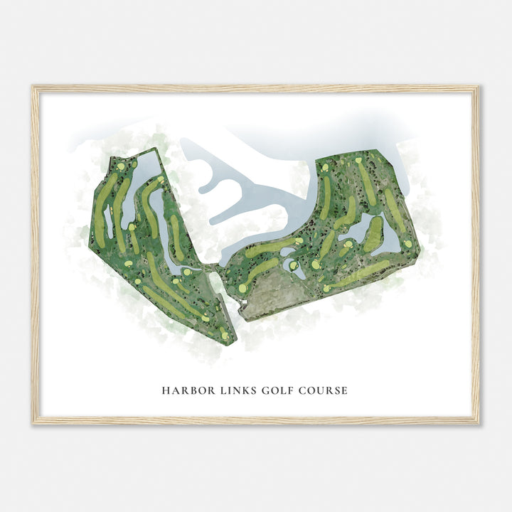 Print of Harbor Links Golf Course Classic Map
