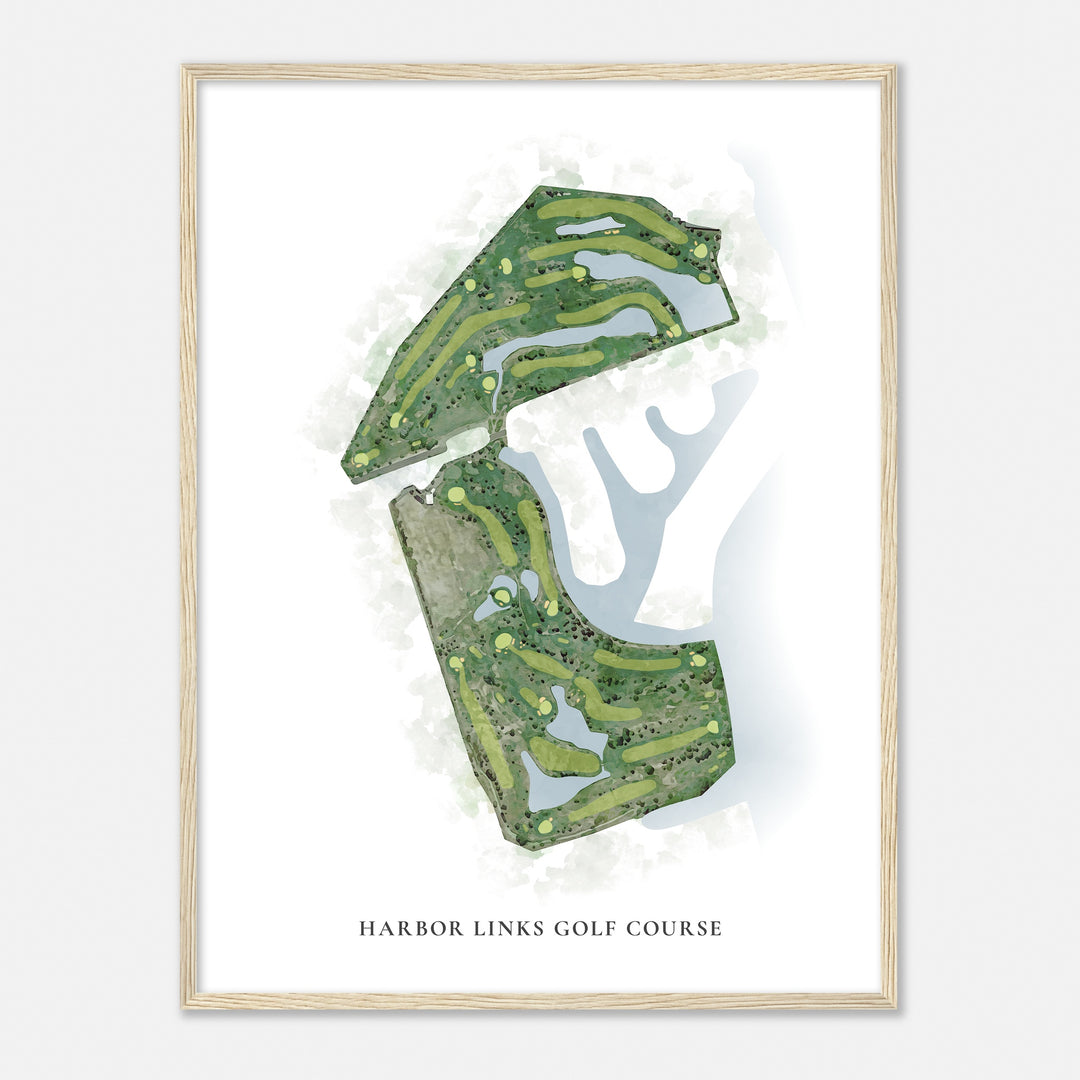 Print of Harbor Links Golf Course Classic Map