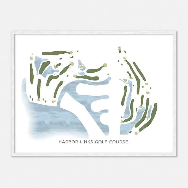 Print of Harbor Links Golf Course Modern Map