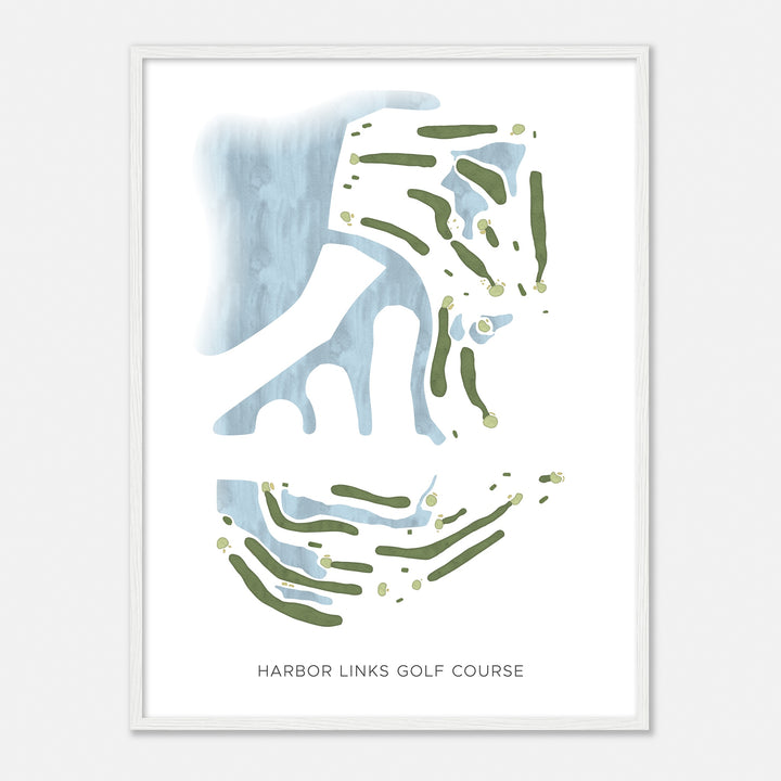 Print of Harbor Links Golf Course Modern Map