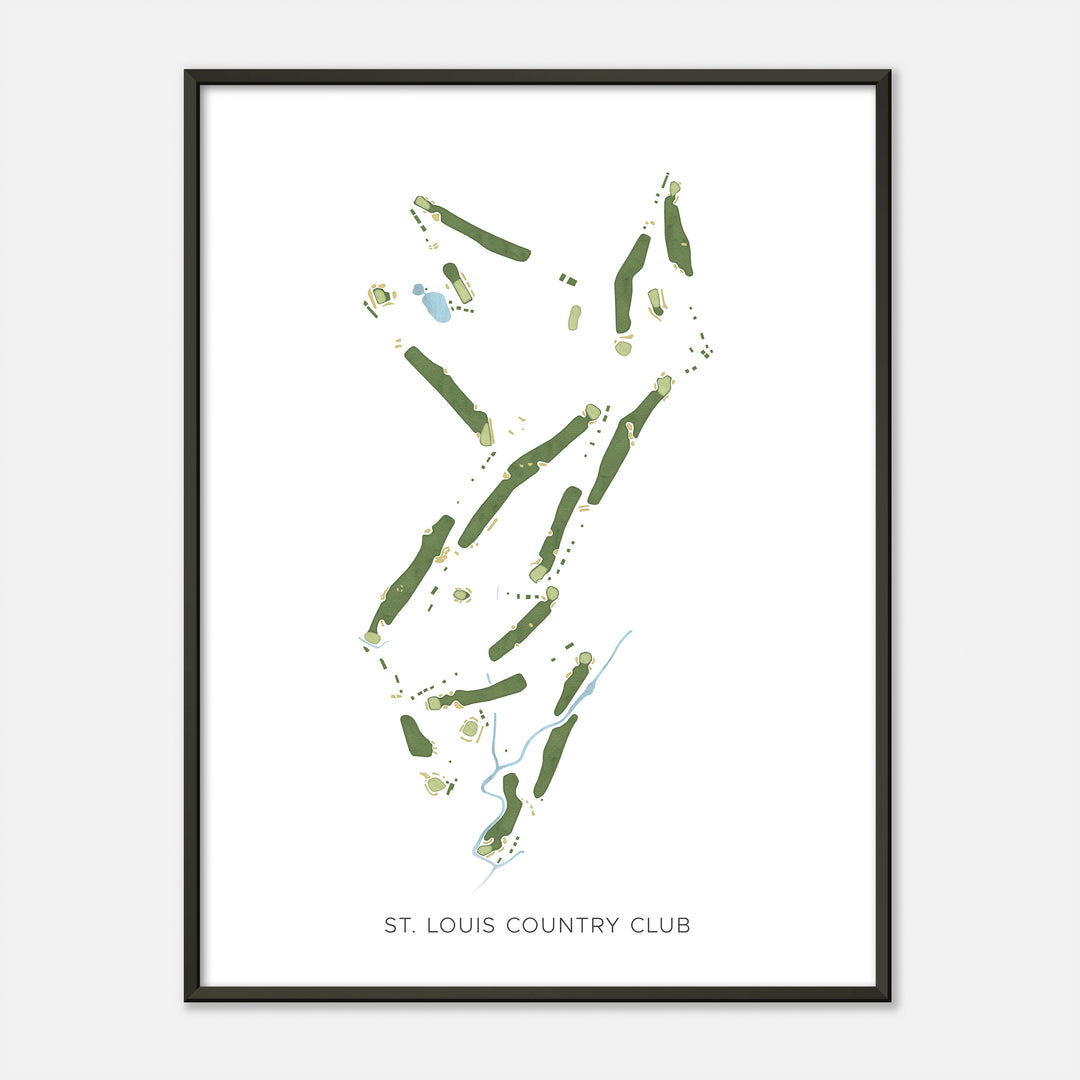 Print of St. Louis Country Club Modern Map