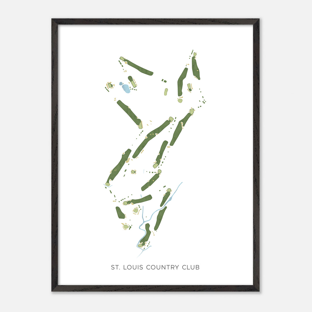 Print of St. Louis Country Club Modern Map