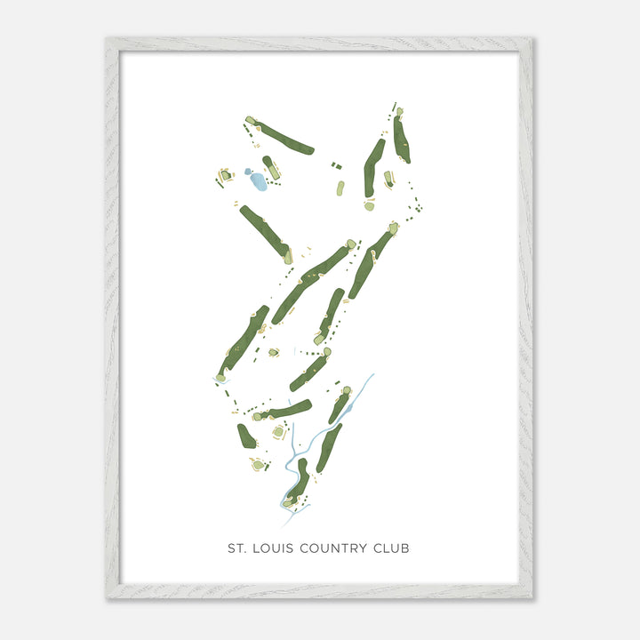 Print of St. Louis Country Club Modern Map